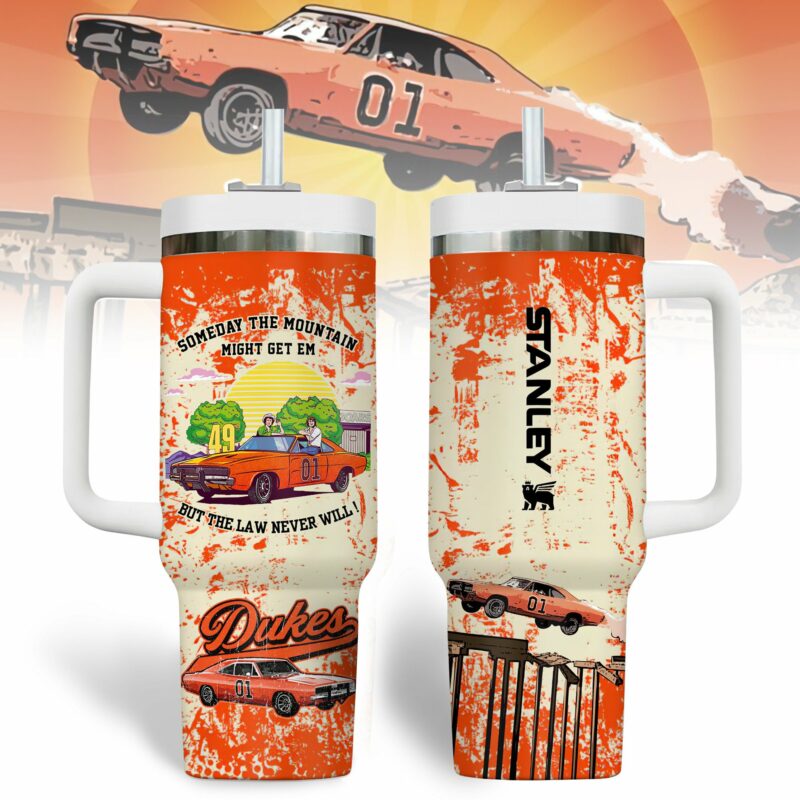 The Dukes of Hazzard Movies Custom Stanley Quencher 40oz Stainless Steel Tumbler With Handle - Threewoofs