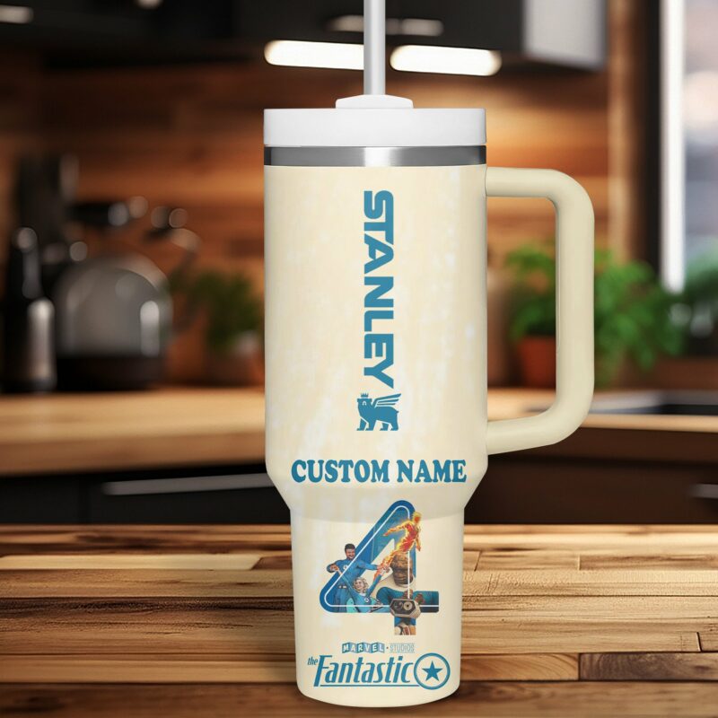 The Fantastic Four: First Steps Movies Custom Stanley Quencher 40oz Stainless Steel Tumbler With Handle - Threewoofs - Image 3