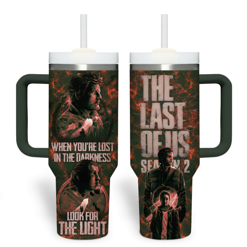 The Last of Us Games Custom Stanley Quencher 40oz Stainless Steel Tumbler With Handle - Threewoofs - Image 3