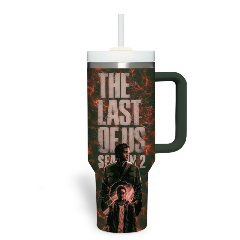 The Last of Us Games Custom Stanley Quencher 40oz Stainless Steel Tumbler With Handle - Threewoofs - Image 2