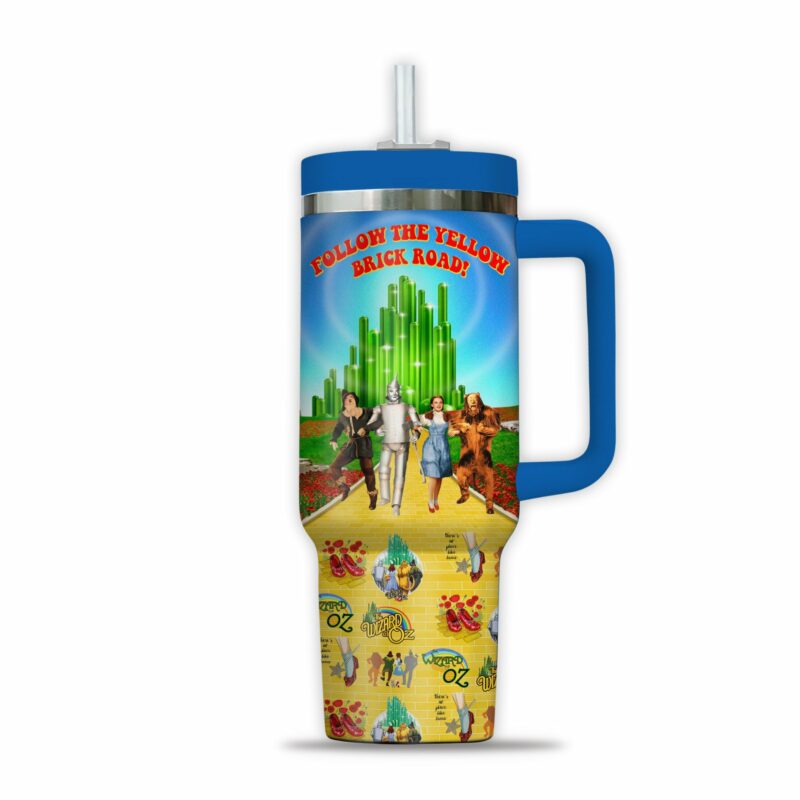 The Wizard of Oz Movies Custom Stanley Quencher 40oz Stainless Steel Tumbler With Handle - Threewoofs - Image 3