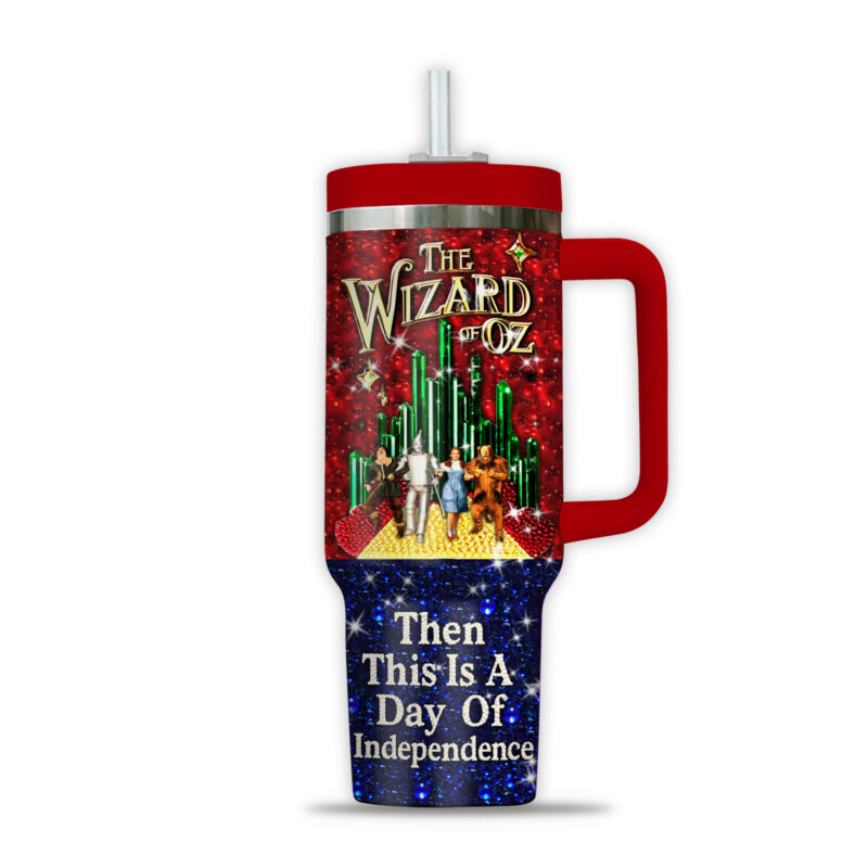 The Wizard of Oz Movies Custom Stanley Quencher 40oz Stainless Steel Tumbler With Handle - Threewoofs - Image 4