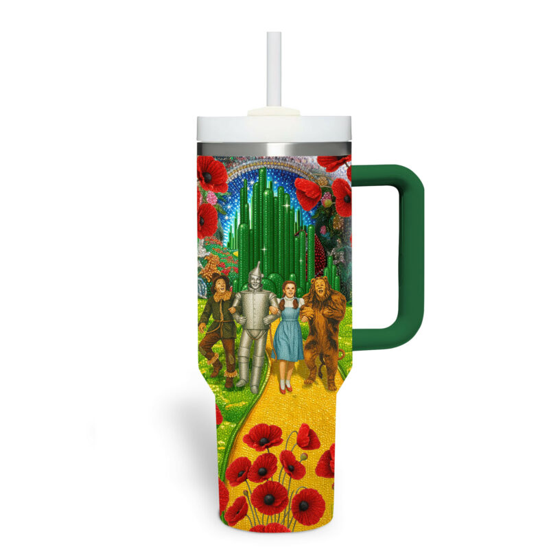 The Wizard of Oz Movies Custom Stanley Quencher 40oz Stainless Steel Tumbler With Handle - Threewoofs - Image 4