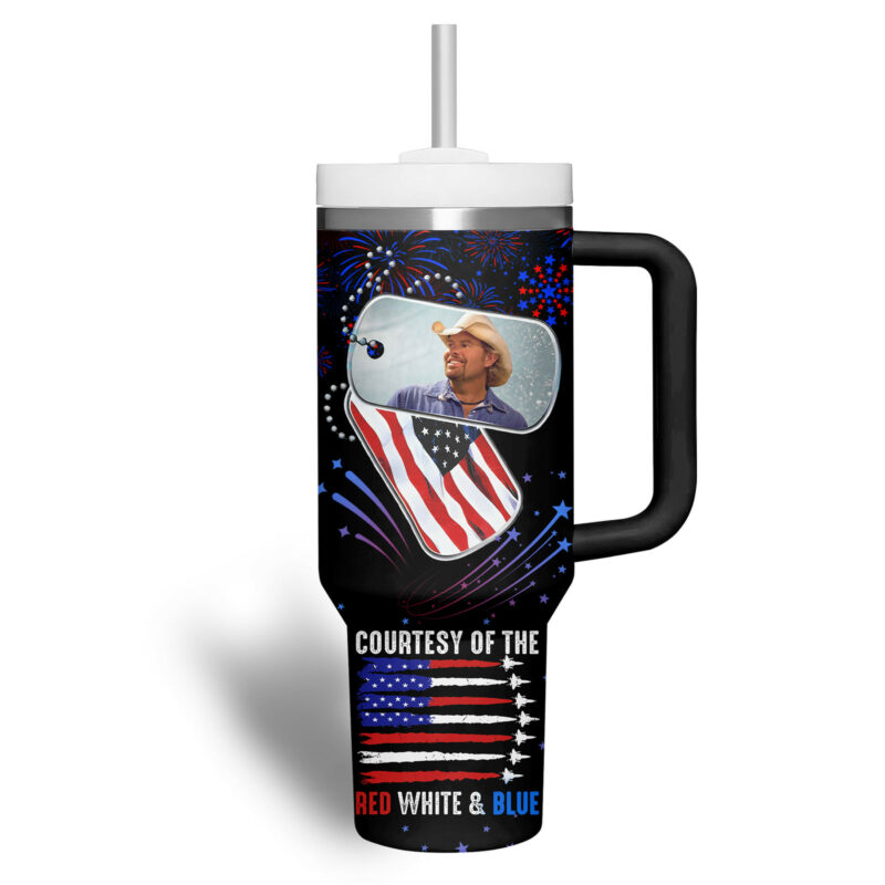 Toby Keith Music Custom Stanley Quencher 40oz Stainless Steel Tumbler With Handle - Threewoofs - Image 4