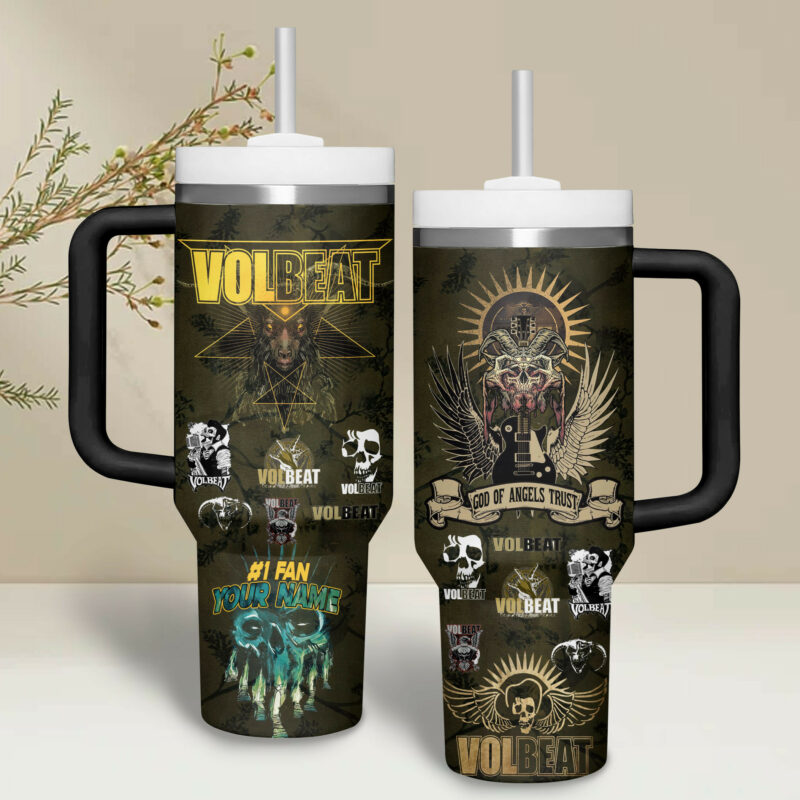 Volbeat Band Music Custom Stanley Quencher 40oz Stainless Steel Tumbler With Handle - Threewoofs - Image 2