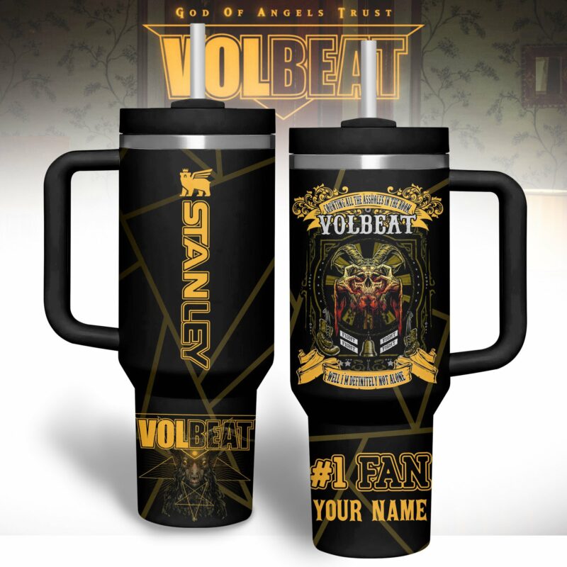 Volbeat Band Music Custom Stanley Quencher 40oz Stainless Steel Tumbler With Handle - Threewoofs
