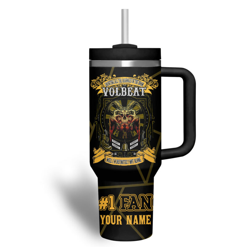 Volbeat Band Music Custom Stanley Quencher 40oz Stainless Steel Tumbler With Handle - Threewoofs - Image 4