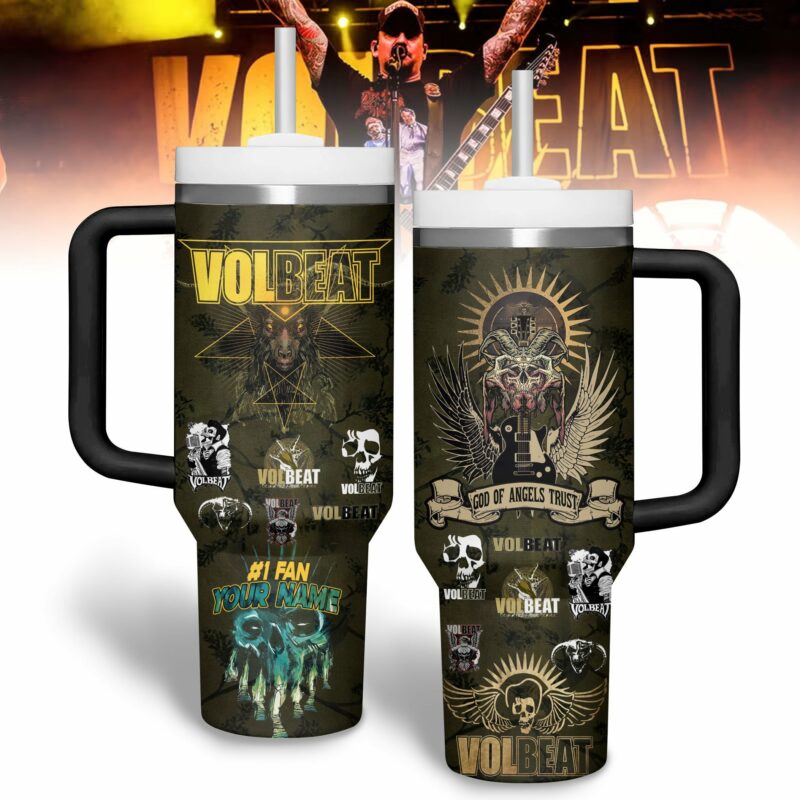 Volbeat Band Music Custom Stanley Quencher 40oz Stainless Steel Tumbler With Handle - Threewoofs