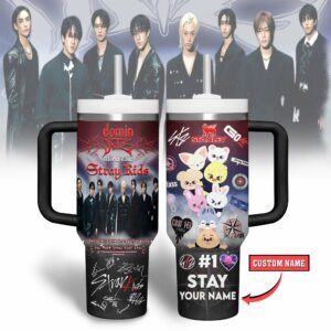 Stray Kids Music Custom Stanley Quencher 40oz Stainless Steel Tumbler With Handle - Threewoofs