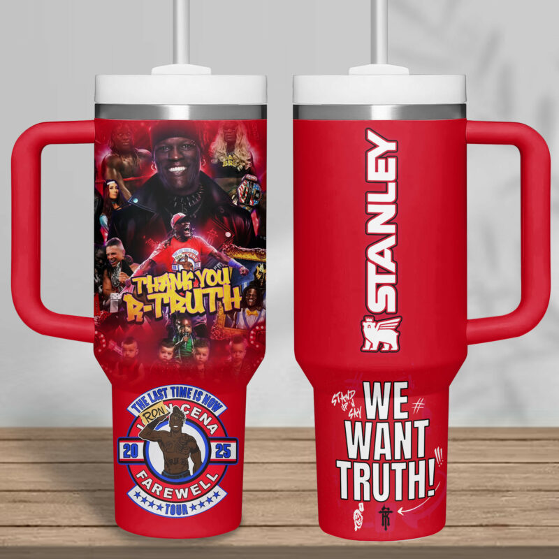 We Want Truth Sports Custom Stanley Quencher 40oz Stainless Steel Tumbler With Handle - Threewoofs - Image 5