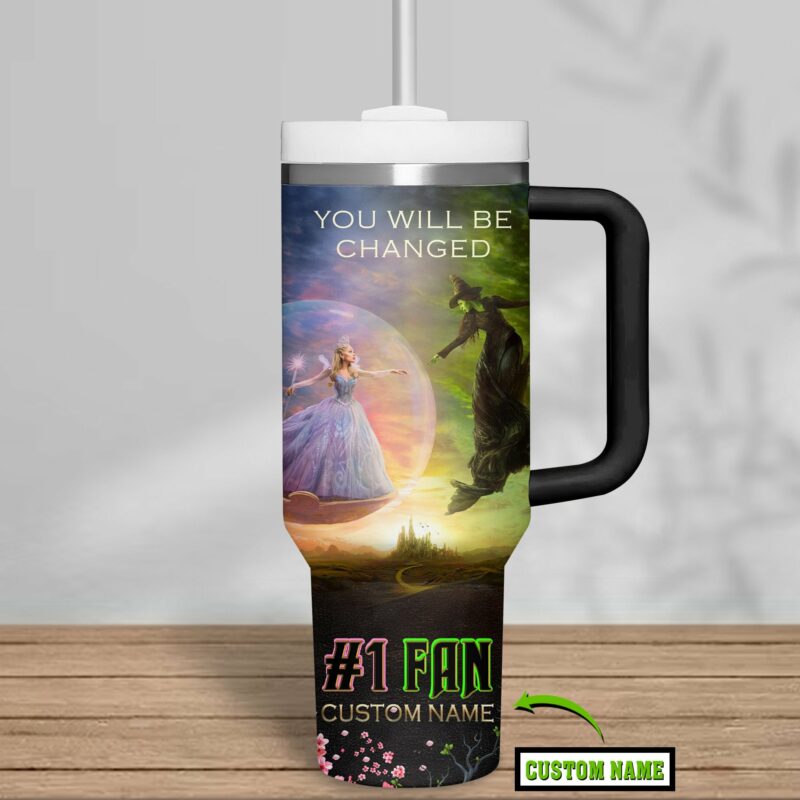 Wicked Movies Custom Stanley Quencher 40oz Stainless Steel Tumbler With Handle - Threewoofs - Image 5