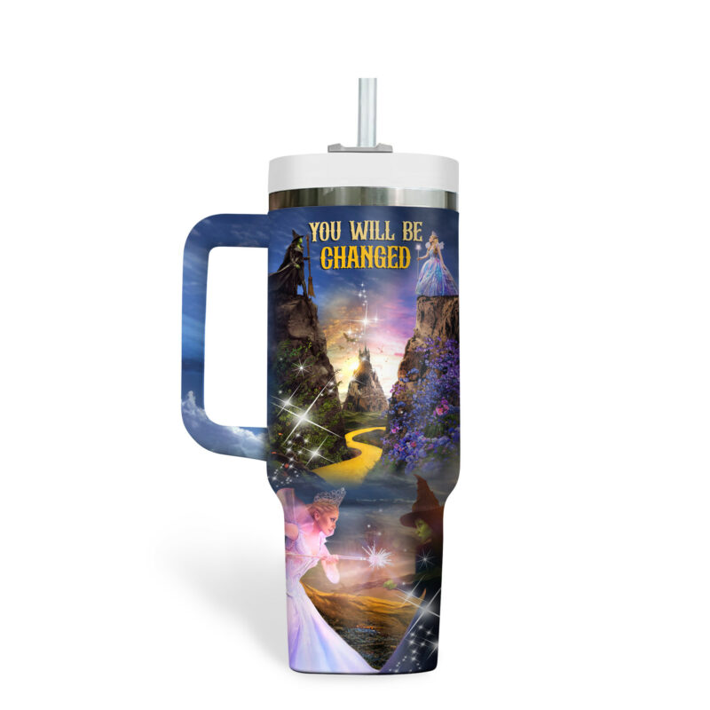 Wicked Movies Custom Stanley Quencher 40oz Stainless Steel Tumbler With Handle - Threewoofs - Image 3