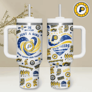 Indiana Pacers NBA Custom Stanley Quencher 40oz Stainless Steel Tumbler With Handle - Threewoofs