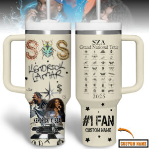 Kendrick Lamar Music Custom Stanley Quencher 40oz Stainless Steel Tumbler With Handle - Threewoofs