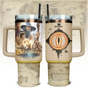 The Lord of the Rings Movies Custom Stanley Quencher 40oz Stainless Steel Tumbler With Handle - Threewoofs