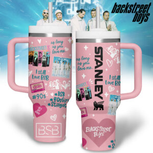 Backstreet Boys Music Custom Stanley Quencher 40oz Stainless Steel Tumbler With Handle - Threewoofs