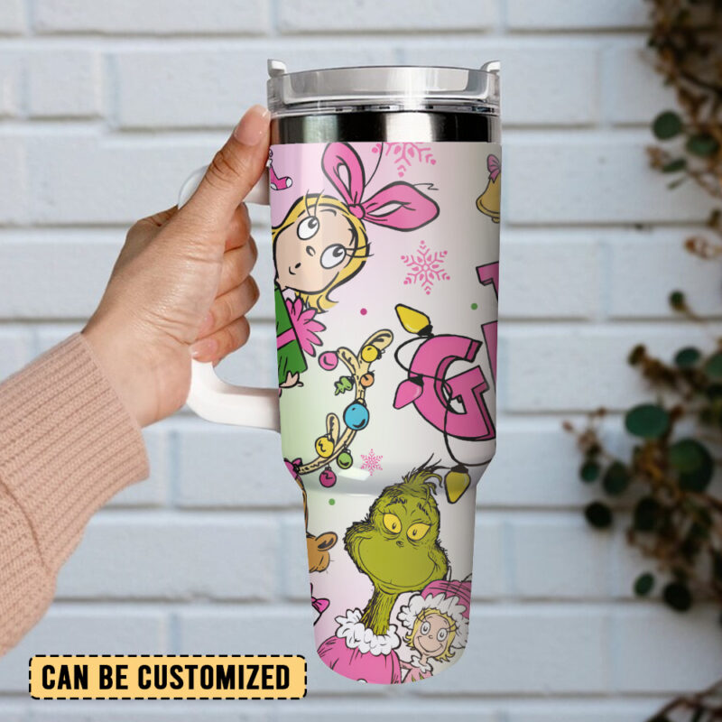 The Grinch Movies Christmas Custom Stanley Quencher 40oz Stainless Steel Tumbler With Handle - Threewoofs - Image 2