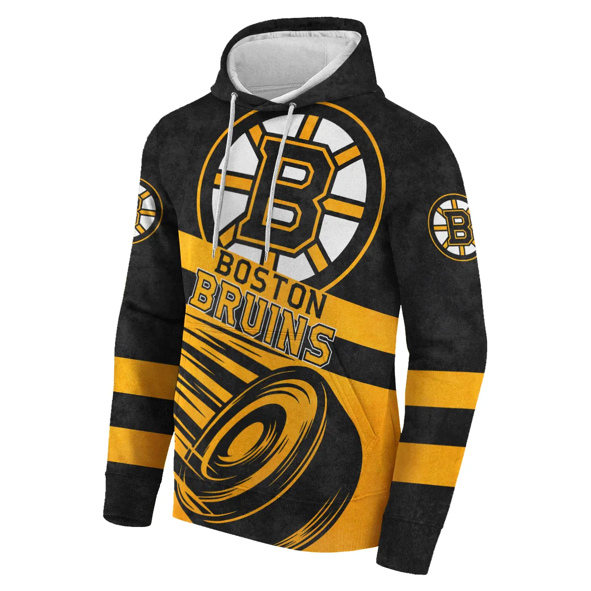 Ice Hockey Puck Boston Bruins National Hockey League All Over Prints BLNHL020924BBHD - Hoodie - Image 2