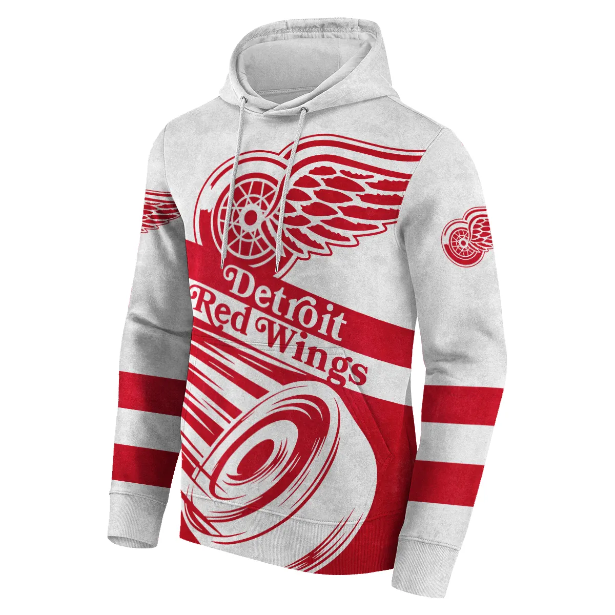 Ice Hockey Puck Detroit Red Wings National Hockey League All Over Prints BLNHL020924DRWHD - Hoodie - Image 2