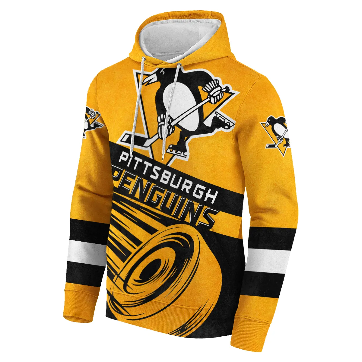 Ice Hockey Puck Pittsburgh Penguins National Hockey League All Over Prints BLNHL020924PPHD - Hoodie - Image 2