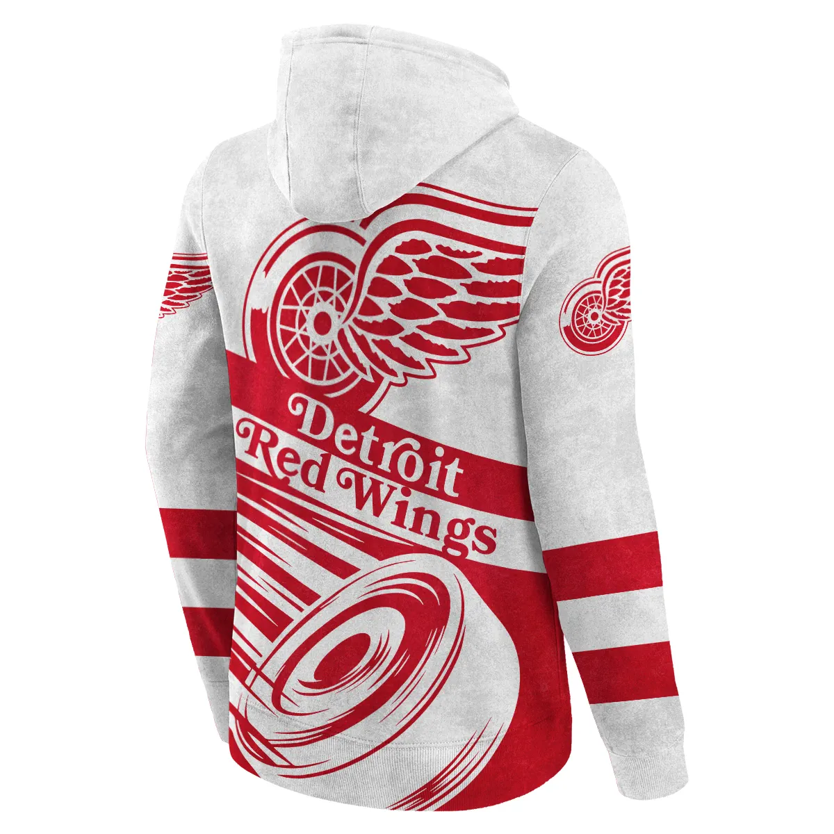 Ice Hockey Puck Detroit Red Wings National Hockey League All Over Prints BLNHL020924DRWHD - Hoodie - Image 3