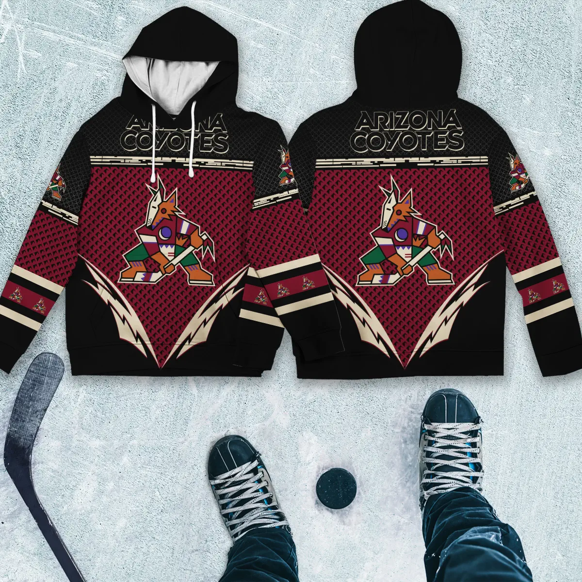 Arizona Coyotes National Hockey League All Over Prints BLNHL010924ACHD - Hoodie - Image 4