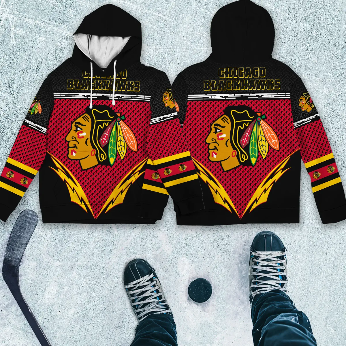 Chicago Blackhawks National Hockey League All Over Prints BLNHL010924CBHD - Hoodie - Image 4