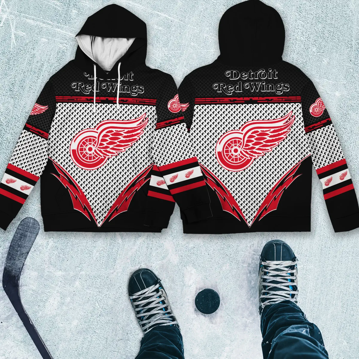 Detroit Red Wings National Hockey League All Over Prints BLNHL010924DRWHD - Hoodie - Image 4