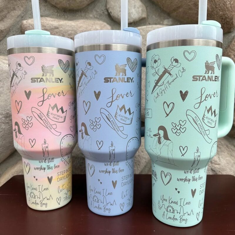 Taylor Swift Music Custom Stanley Quencher 40oz Stainless Steel Tumbler - Threewoofs - Image 3
