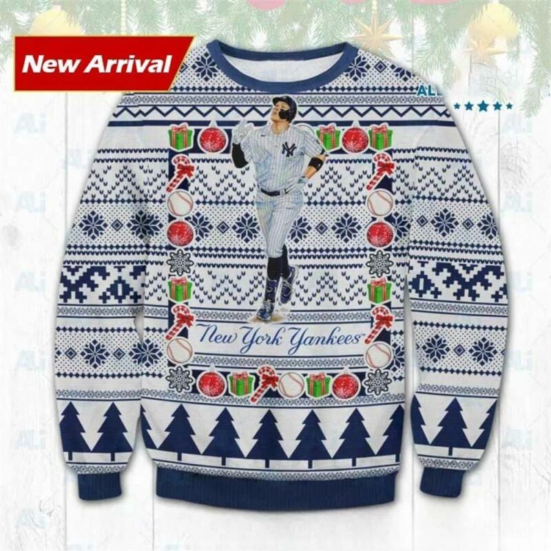 Aaron Jugde New York Yankees Ugly Christmas Sweater, MLB Christmas Sweater