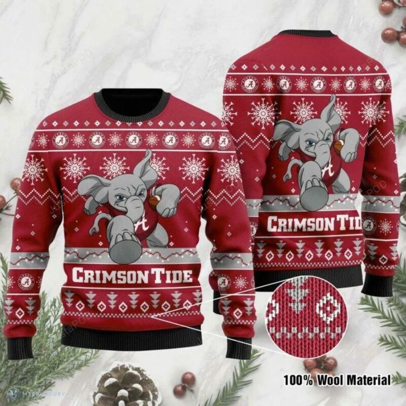 Alabama Crimson Tide Football Ugly Christmas Sweater, NCAA Christmas Sweater