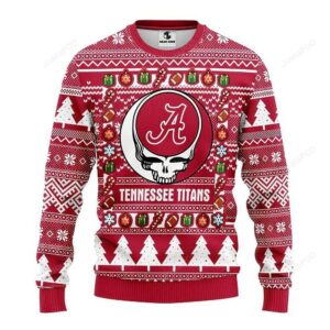 Alabama Crimson Tide Tenessee Titans Ugly Christmas Sweater, NCAA Christmas Sweater