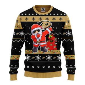Anaheim Ducks Dabbing Santa Claus Ugly Christmas Sweater, NHL Christmas Sweater