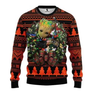 Anaheim Ducks Groot Hug Ugly Christmas Sweater, NHL Christmas Sweater