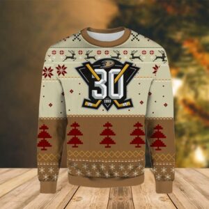Anaheim Ducks Logo Ugly Christmas Sweater, NHL Christmas Sweater