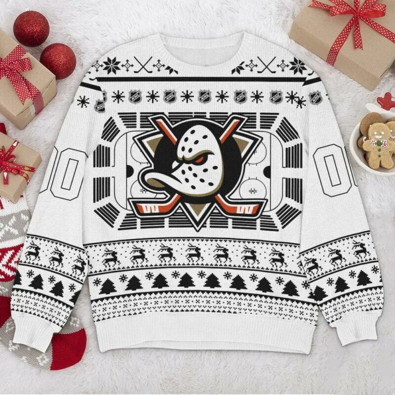 Anaheim Ducks NHL Custom Ugly Christmas Sweater, NHL Christmas Sweater