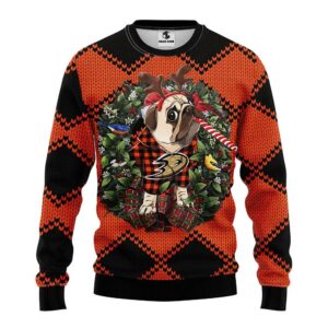 Anaheim Ducks Pub Dog Ugly Christmas Sweater, NHL Christmas Sweater