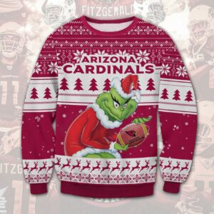 Arizona Cardinals Grinch Stolen Ugly Christmas Sweater, NFL Christmas Sweater