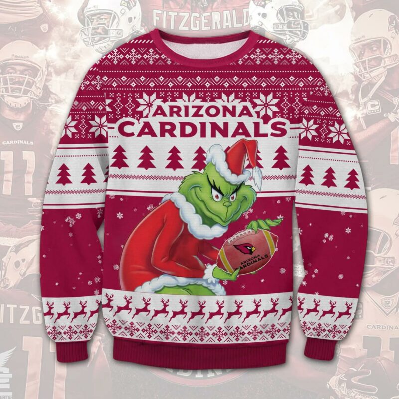 Arizona Cardinals Grinch Stolen Ugly Christmas Sweater, NFL Christmas Sweater