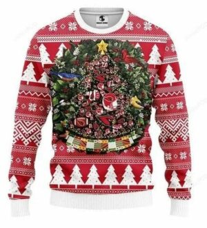Arizona Cardinals Tree Christmas NFL Unisex Christmas Ugly Sweater, NFL Christmas Sweater