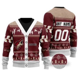 NHL Arizona Coyotes | Personalized Name & Number Unisex Sweater For Christmas Season