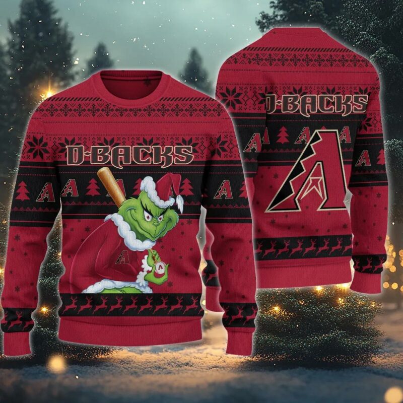 Arizona Diamondbacks Grinch Stolen Ugly Christmas Sweater, MLB Christmas Sweater