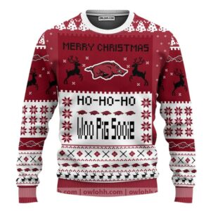 Arkansas Razorbacks Merry Ugly Christmas Sweater, NCAA Christmas Sweater