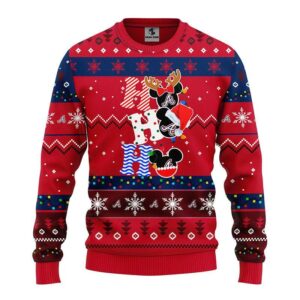 Atlanta Braves Hohoho Ugly Christmas Sweater, MLB Christmas Sweater