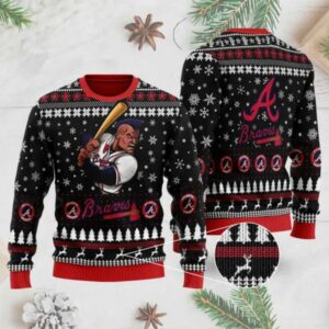 Atlanta Braves Mascot Ugly Christmas Sweater, MLB Christmas Sweater