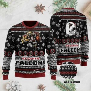 Atlanta Falcons 3D Printed Ugly Christmas Sweater, NFL Christmas Sweater