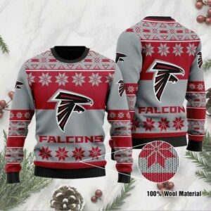 Atlanta Falcons Logo Ugly Christmas Sweater, NFL Christmas Sweater