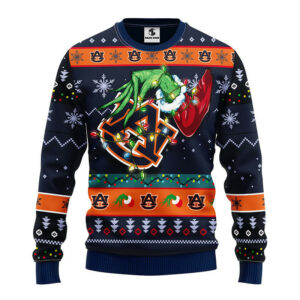 Auburn Tigers Grinch Ugly Christmas Sweater, Grinch Xmas Sweater
