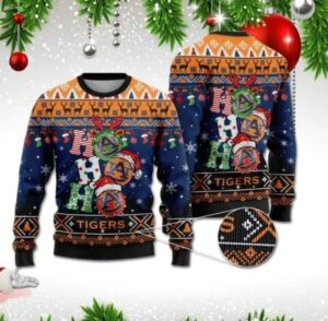 Auburn Tigers Ho Ho Ho Ugly Christmas Sweater, NCAA Christmas Sweater