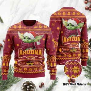 Baby Yoda Arizona Cardinals Est 1898 Ugly Christmas Sweater, NFL Christmas Sweater